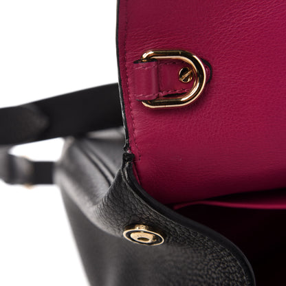 Christian Dior Bullcalf Medium Be Dior Flap Black Fraise 9 of 12