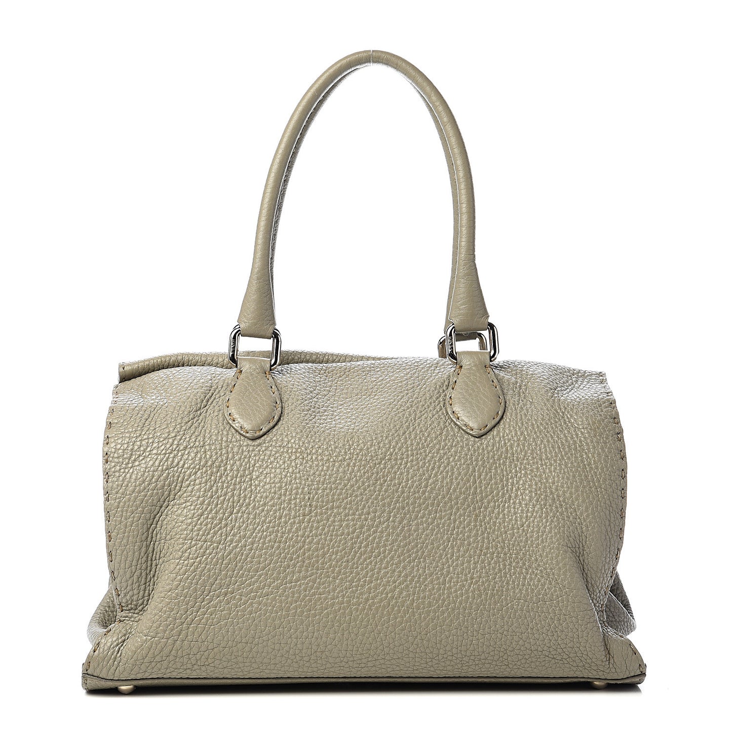 Calfskin Romano Selleria Tote Grey
