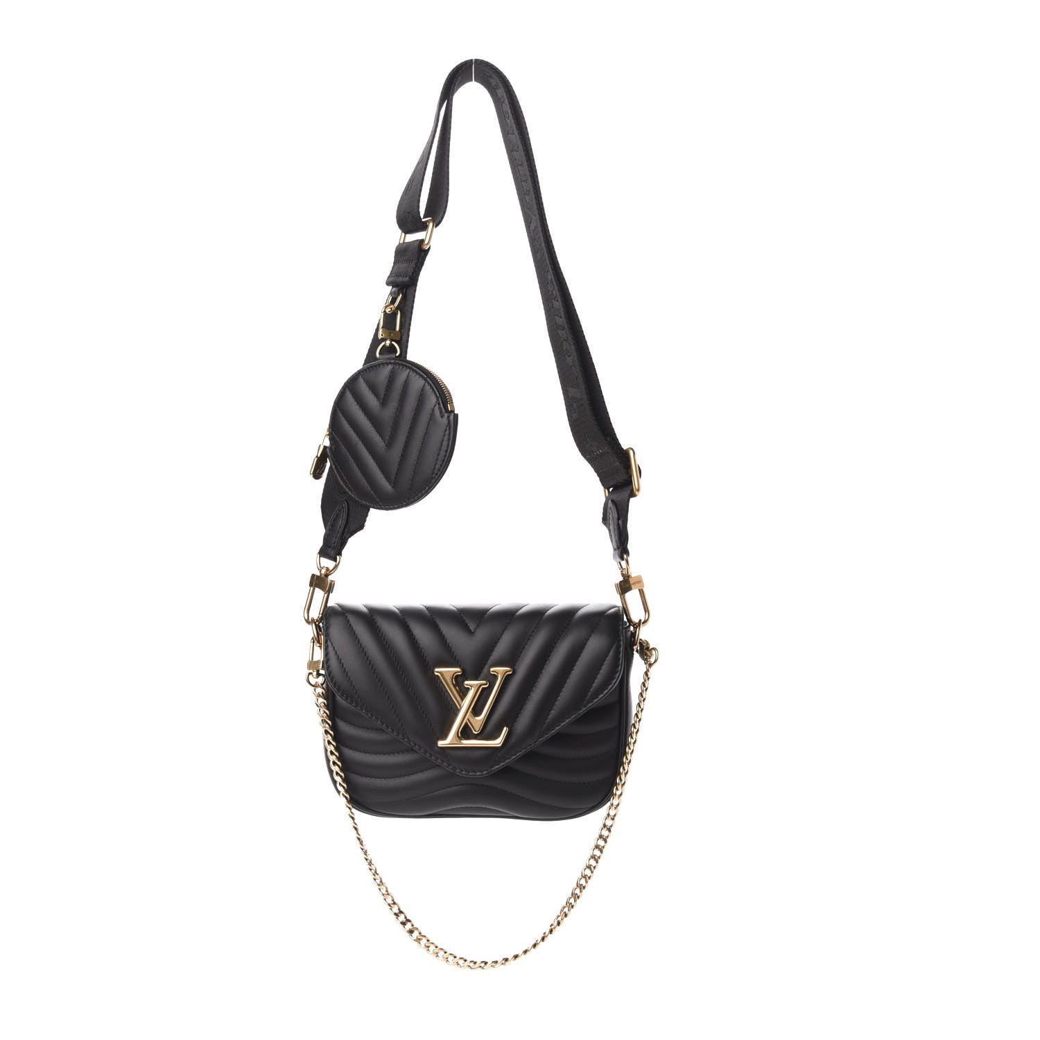 Louis Vuitton Calfskin New Wave Multi Pochette Black 1 of 12