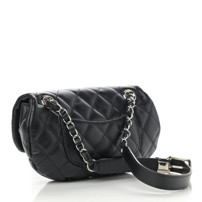 Chanel Calfskin Quilted CC Uniform Flap Belt Bag Black 2 of 10