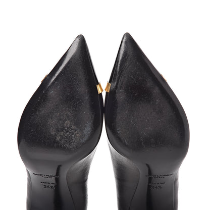 Saint Laurent Leather Classic Paris 80 Cap Toe Escarpin Pumps 34.5 Black 18 of 22
