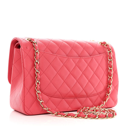 Chanel Caviar Quilted Jumbo Double Flap Dark Pink 3 of 11