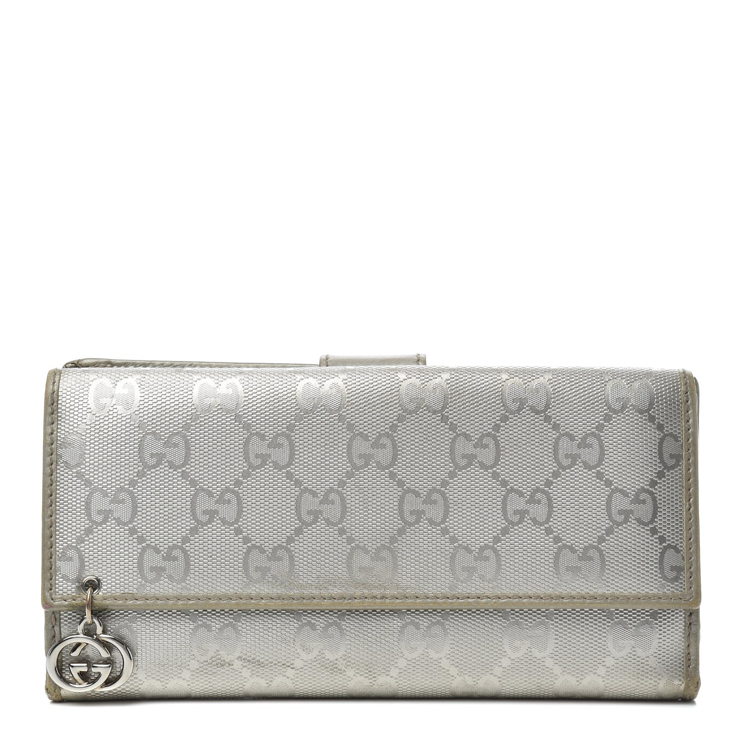Imprime Monogram GG Pierce Continental Flap Wallet Silver