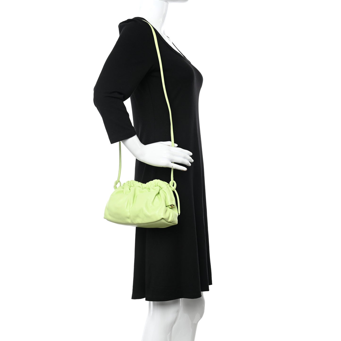 Lambskin Mini Cloud Clutch Mint