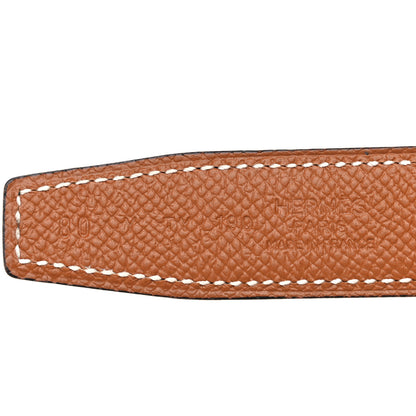 Hermes Swift Togo 32mm Guilloche H Belt 80 Black Gold 3 of 7