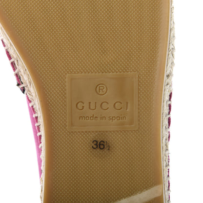 Gucci Canvas Logo Espadrilles 36.5 Cyclamen Rose Black 8 of 10