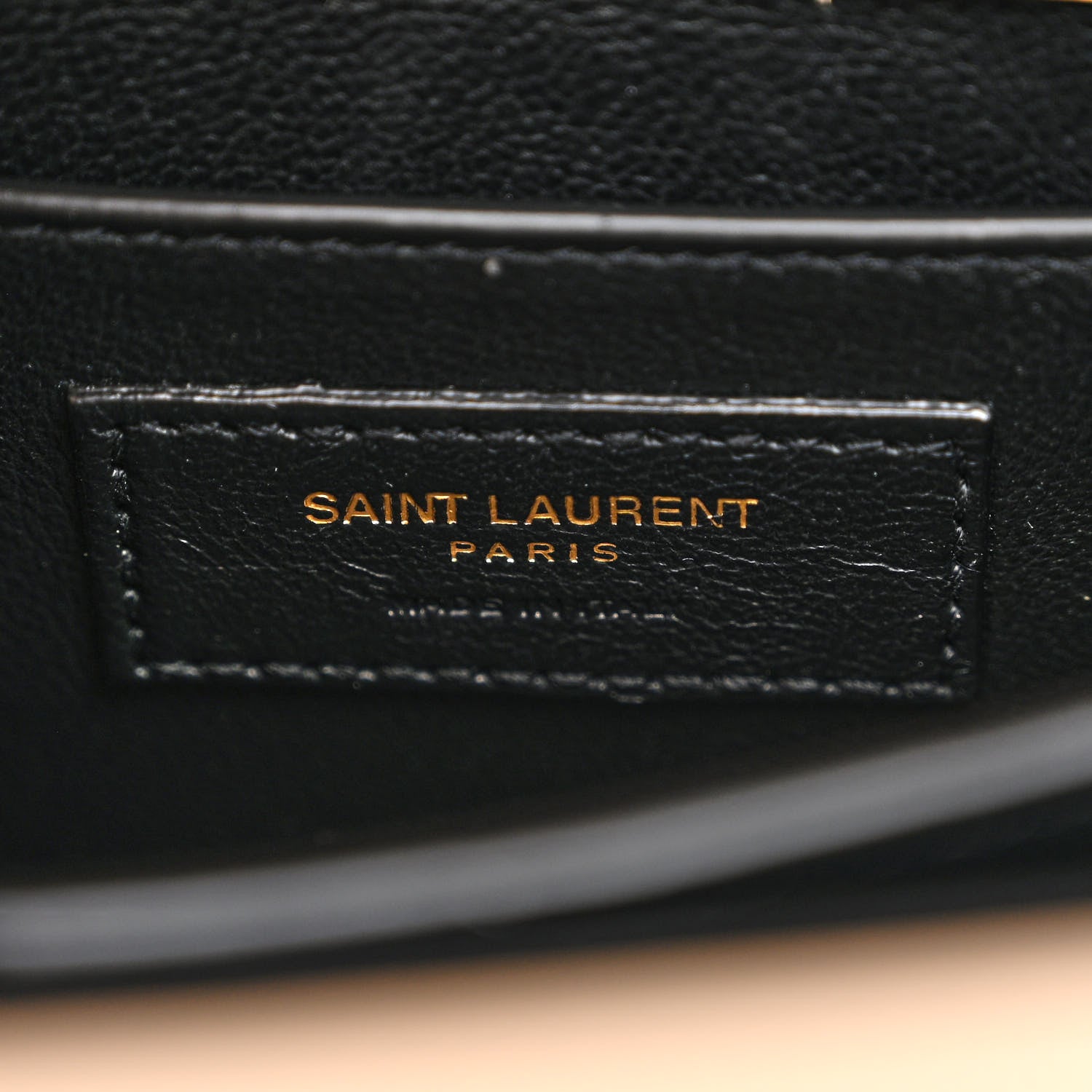 Saint Laurent Grain de Poudre Mini Classic Monogram Cassandra Top Handle Beige 6 of 10