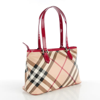 Burberry Supernova Check Regent Tote Berry 3 of 9