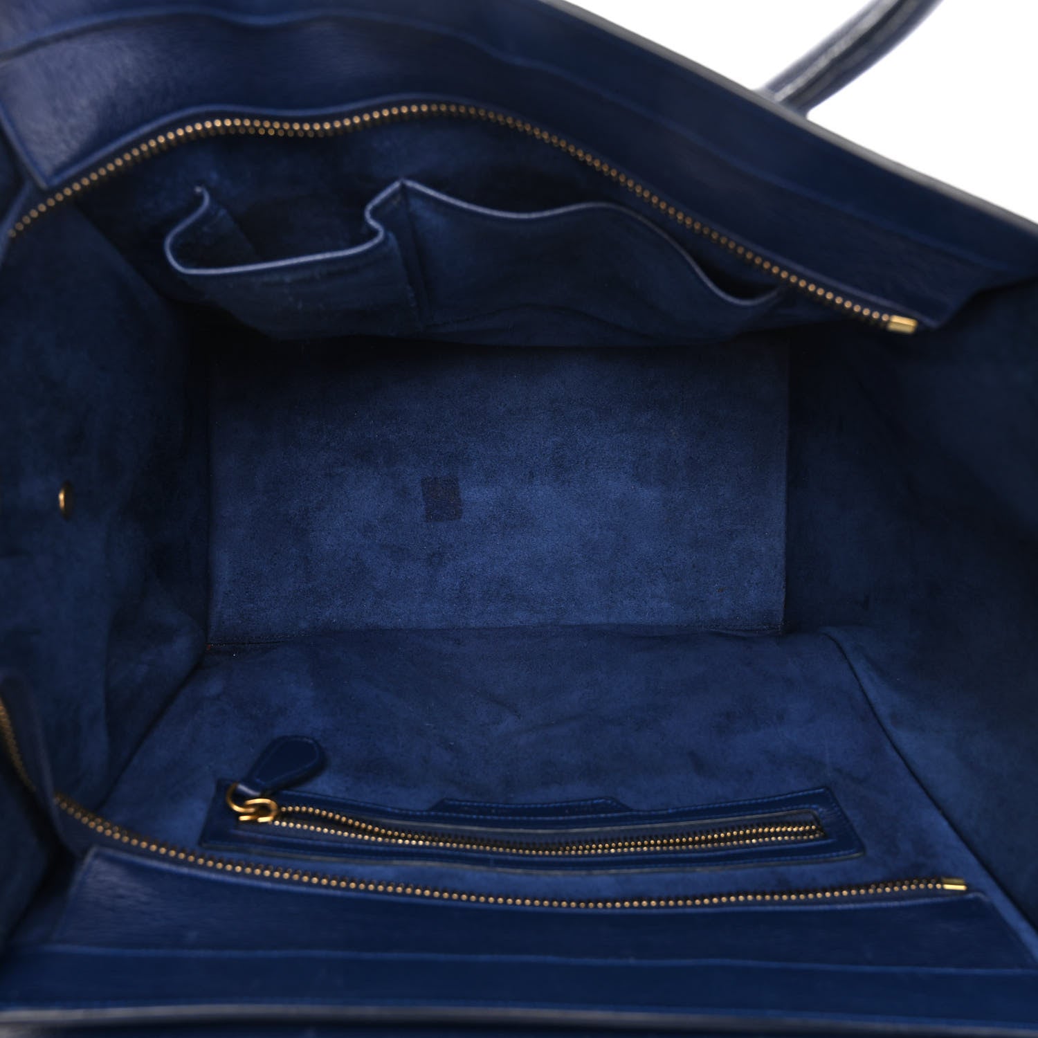 Celine Drummed Calfskin Mini Luggage Ink 4 of 15