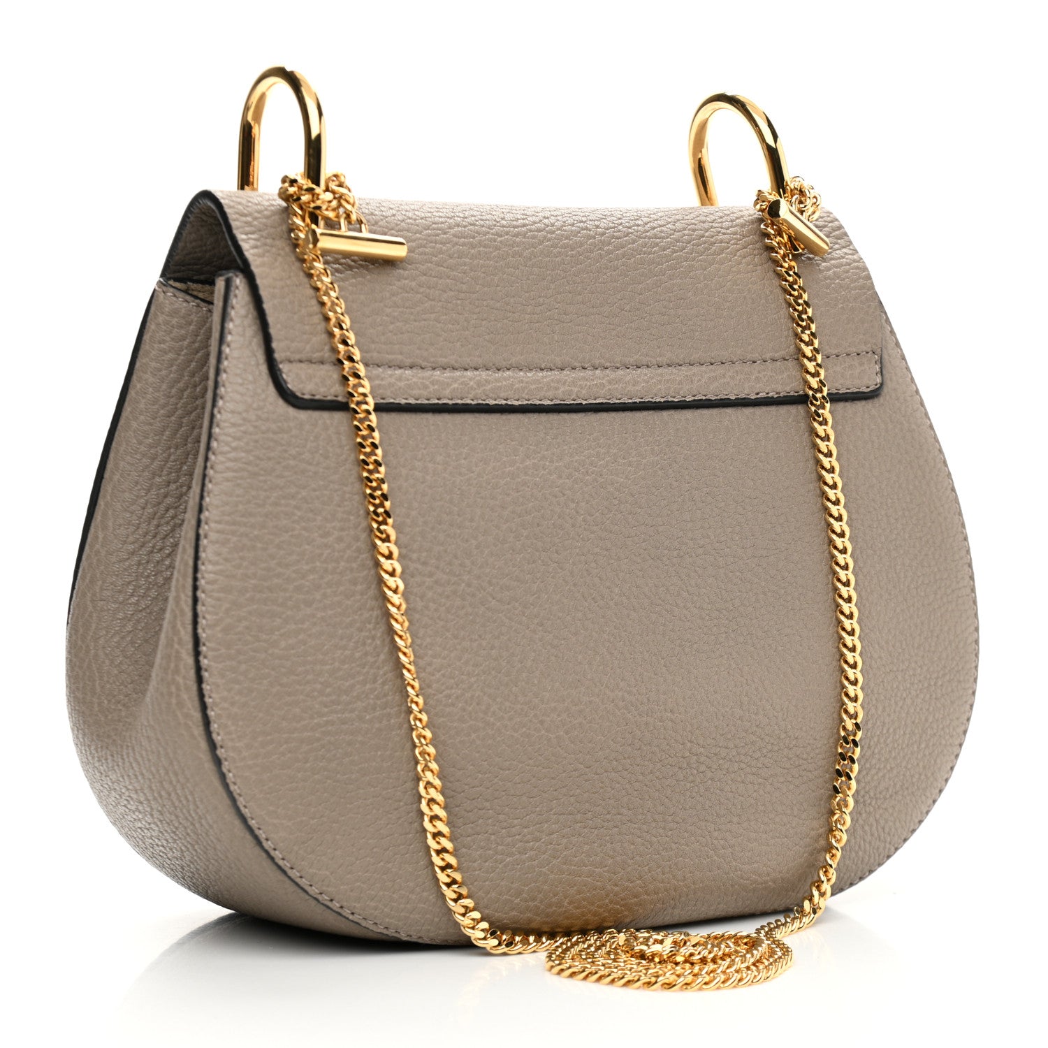 Chloe Grained Lambskin Drew Shoulder Bag Motty Grey 3 of 9