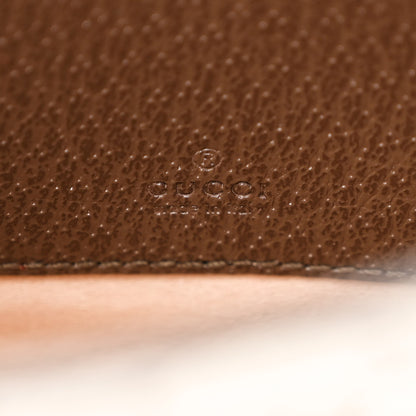 Gucci GG Supreme Monogram Strawberry Seed Textured Dollar Calfskin Enamel Double G Strawberry Wallet On Chain Beige Ebony Black New Acero Hibiscus Red 6 of 10