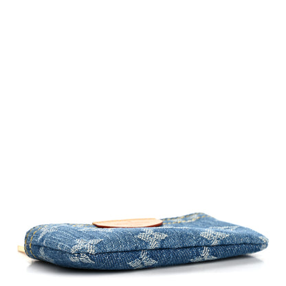 Louis Vuitton Monogram Denim Key Pouch Denim Blue 4 of 7