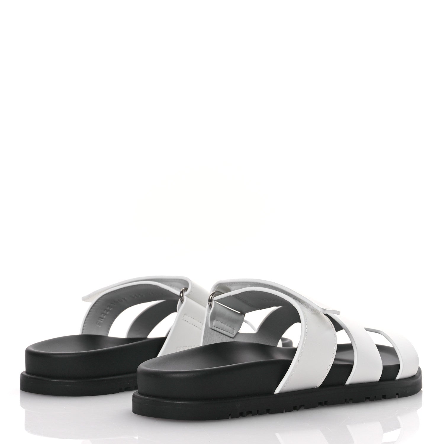 Hermes Calfskin Womens Chypre Sandals 36.5 White 5 of 9