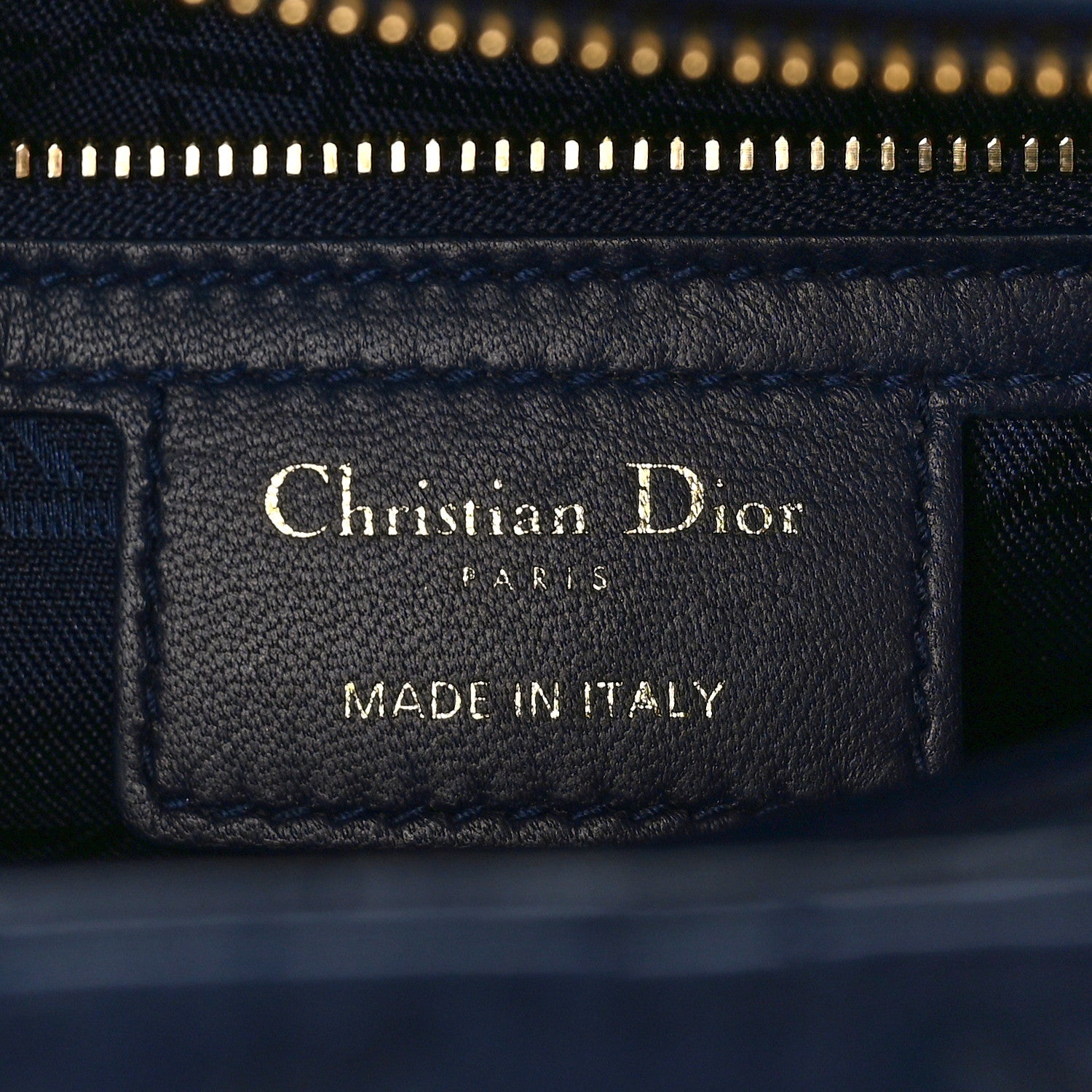 Christian Dior Lambskin Cannage Large Lady Dior Navy Blue 7 of 10