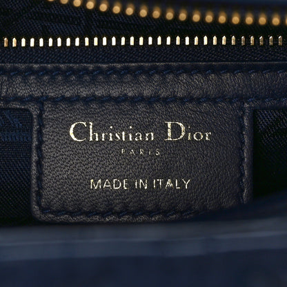 Christian Dior Lambskin Cannage Large Lady Dior Navy Blue 7 of 10
