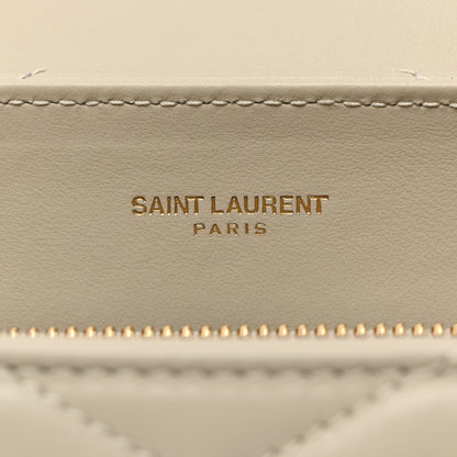 Saint Laurent Calfskin Y Quilted Monogram Small Loulou Chain Satchel Crema Soft 6 of 10