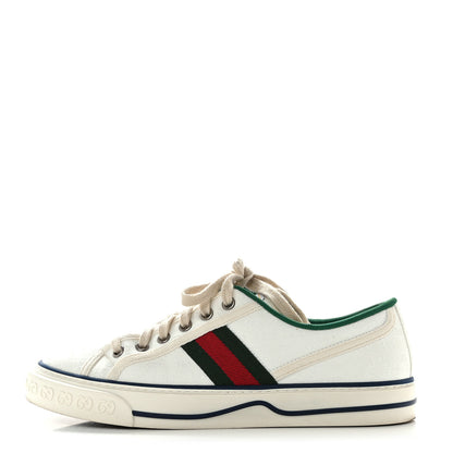 Gucci Canvas Web Womens 1977 Tennis Sneakers 38 White 1 of 8