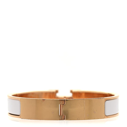 Hermes Enamel Narrow Clic Clac H Bracelet GM White 3 of 5