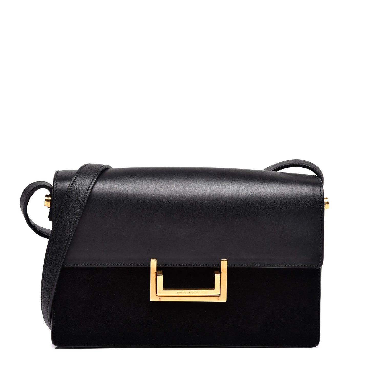 Suede Calfskin Medium Classic Lulu Bag Black