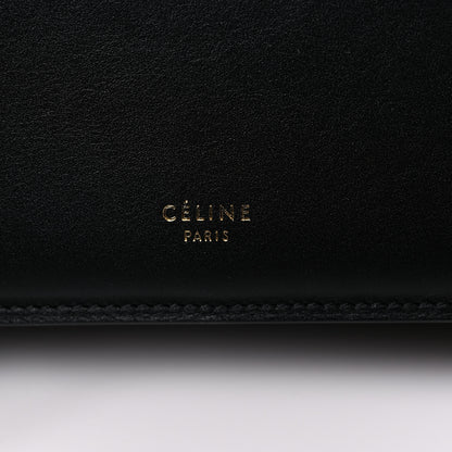 Celine Smooth Calfskin Medium Clasp Shoulder Bag Black 7 of 10
