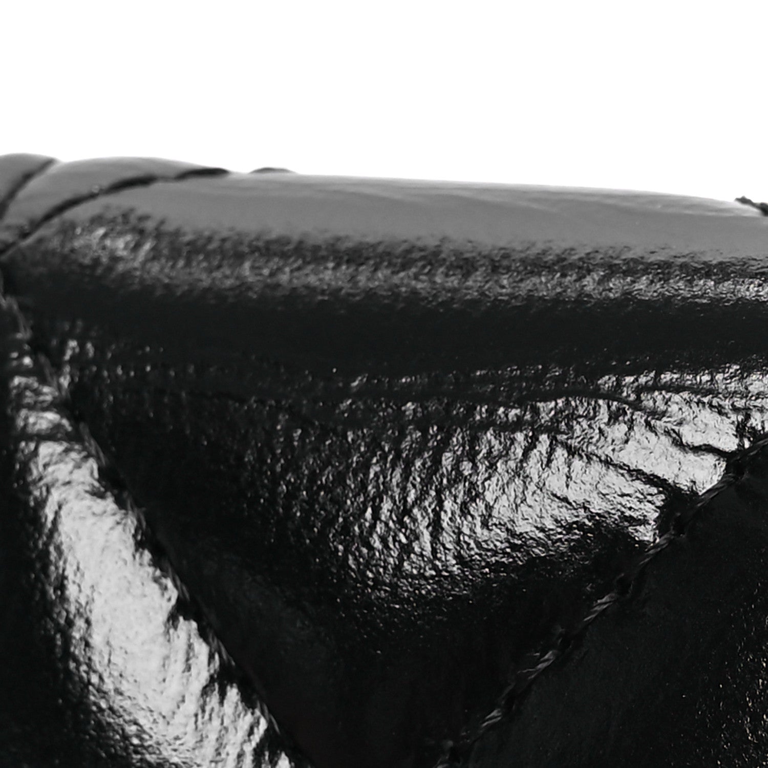 Chanel Shiny Lambskin Quilted Textured CC Card Holder Black 11 of 11