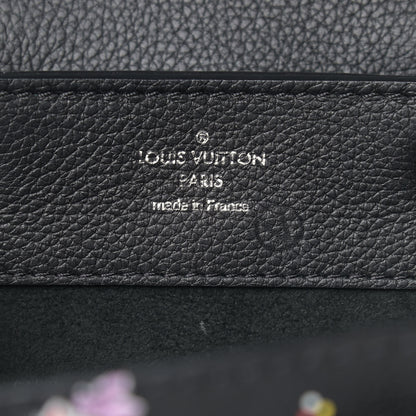 Louis Vuitton Calfskin Flower Lockme Mini Backpack Black Multicolor 8 of 9