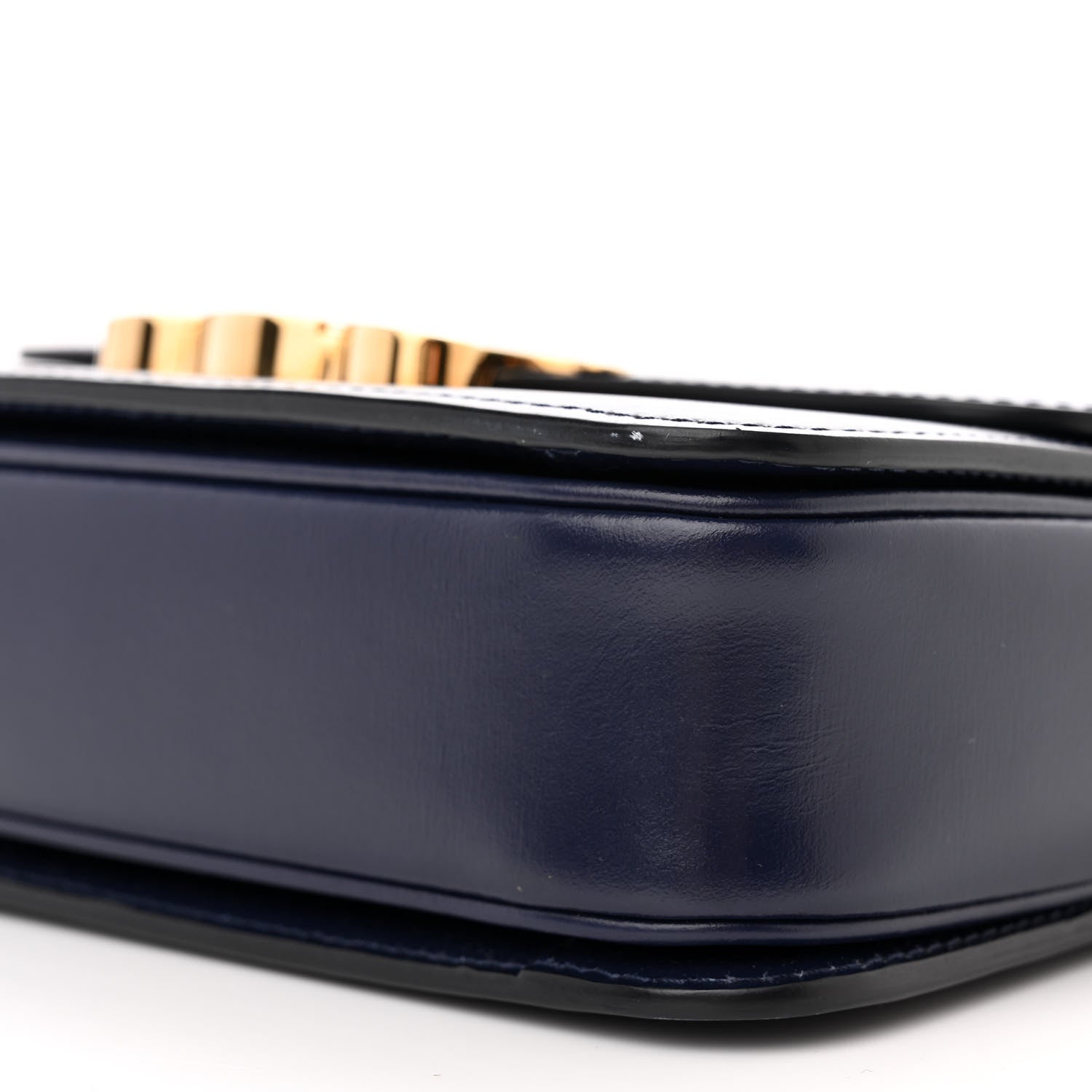 Celine Shiny Calfskin Small Triomphe Dark Blue 9 of 10