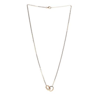 Cartier 18K Pink Gold Diamond Interlocking LOVE Necklace 3 of 7