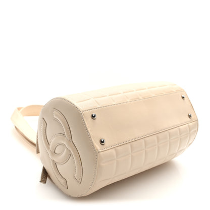 Chanel Lambskin Quilted CC Chocolate Bar Barrel Bag Beige 4 of 10