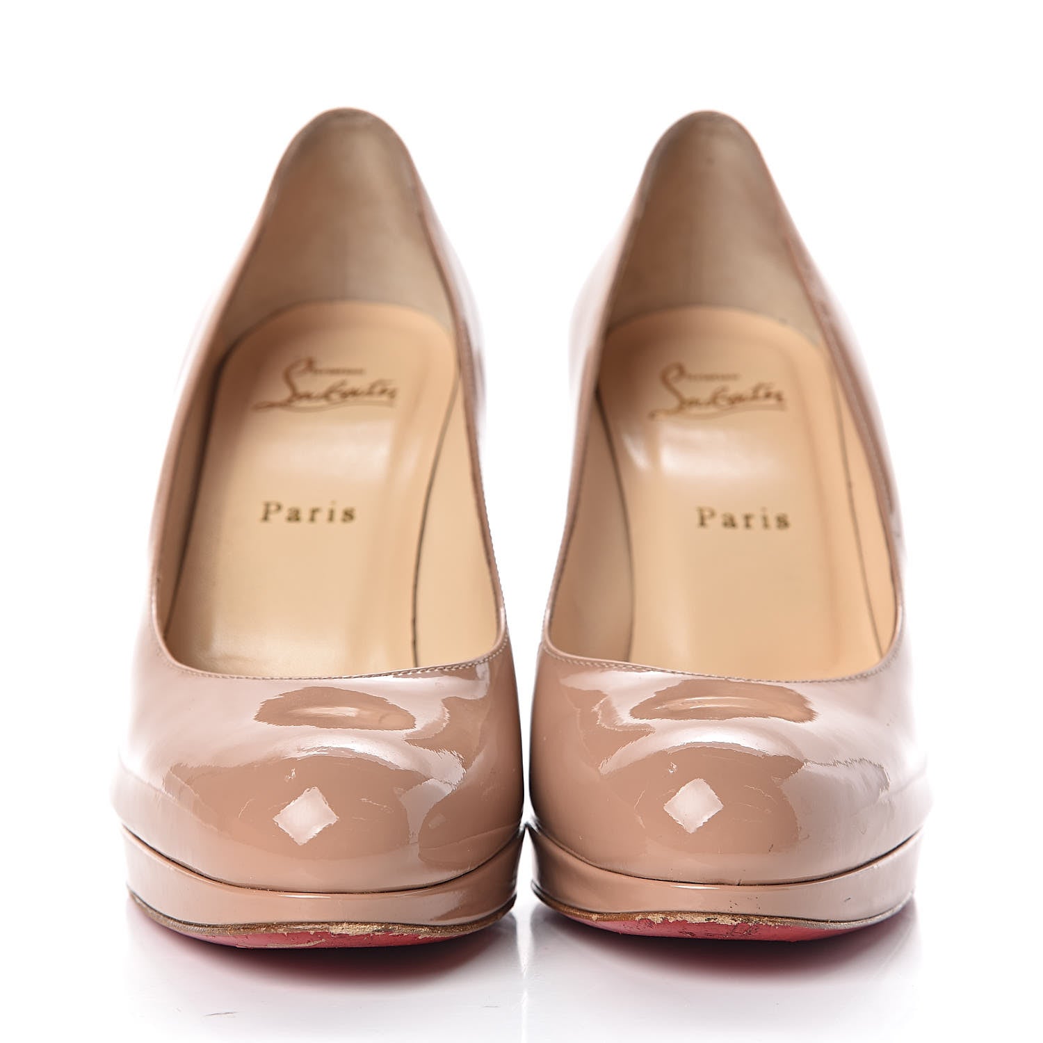 Christian Louboutin Patent New Simple 100 Pumps 38 Nude 2 of 14