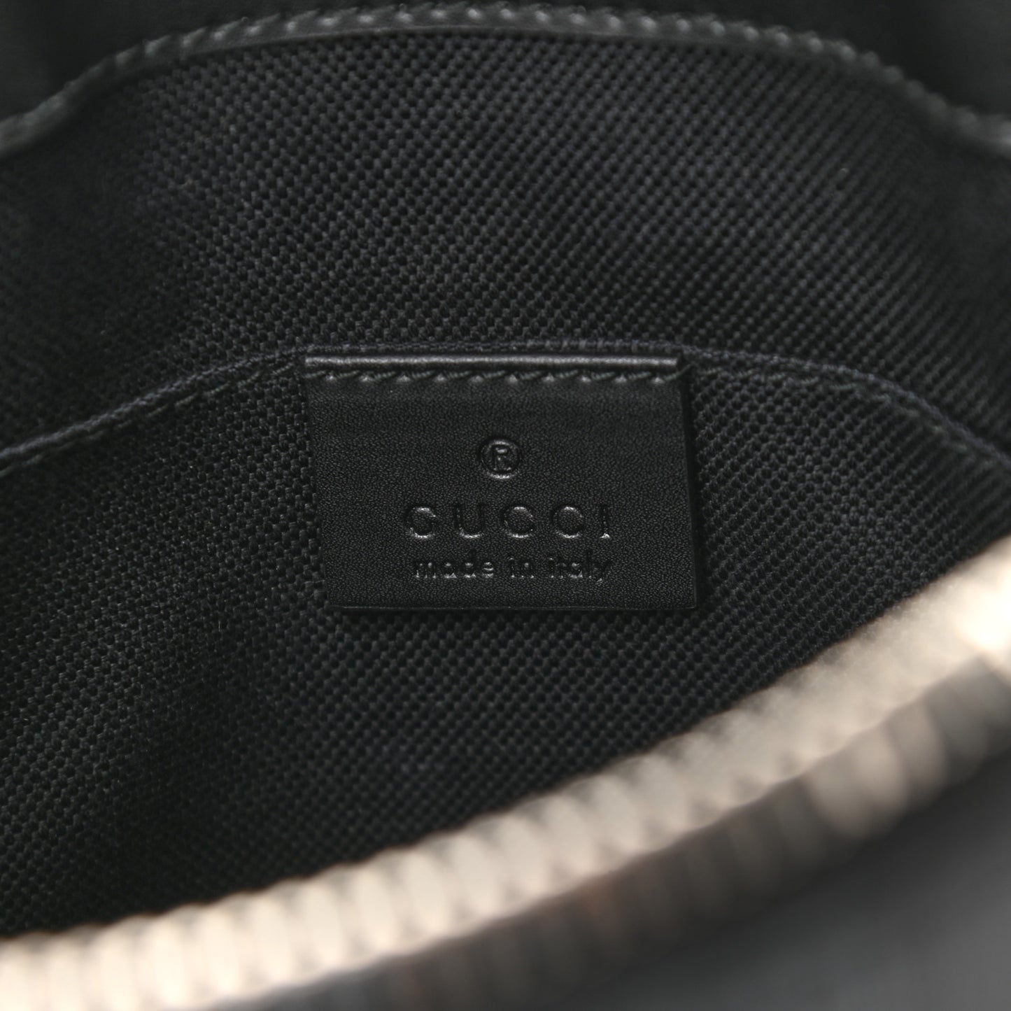 GG Supreme Monogram Web Small Flat Messenger Bag Black Grey