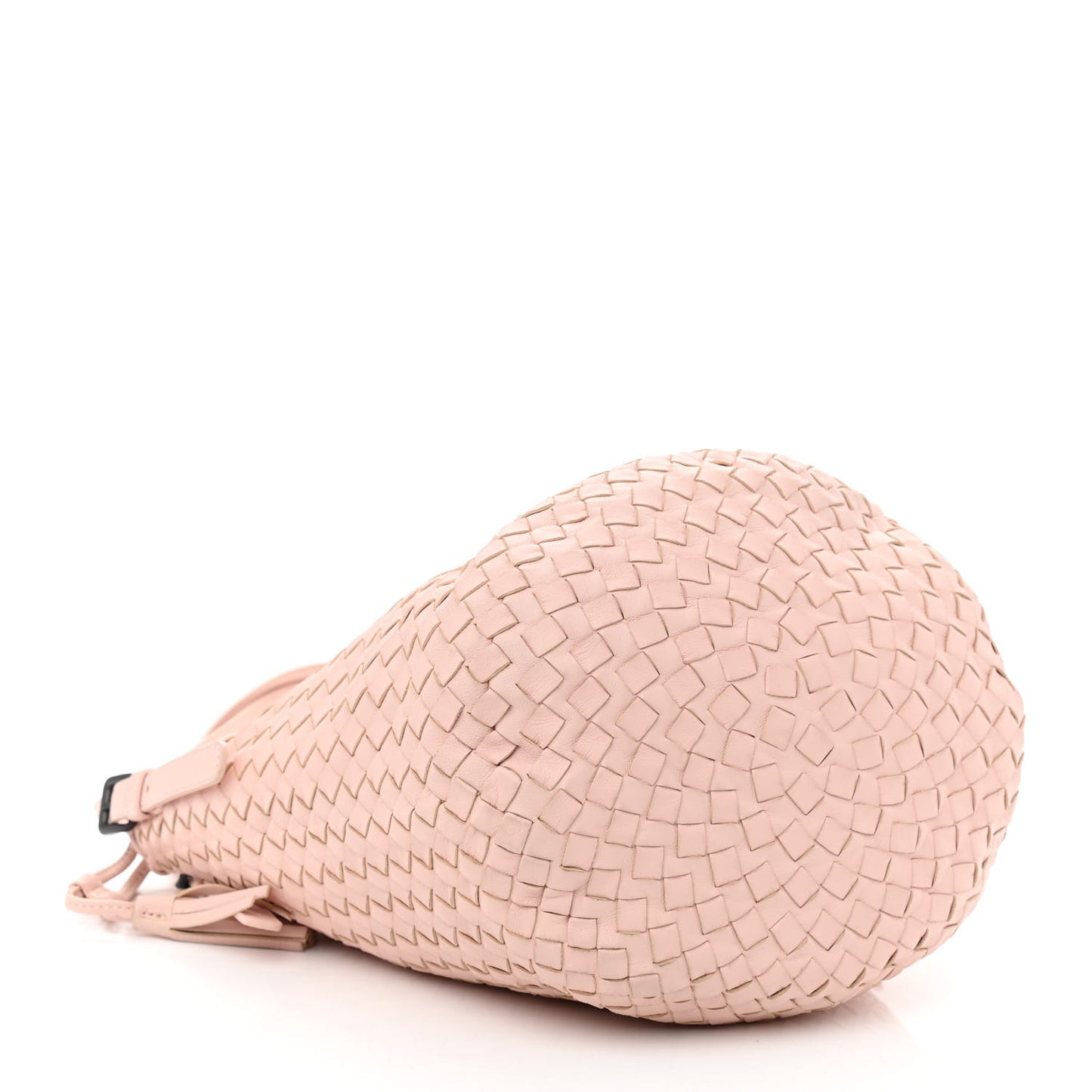 Nappa Intrecciato Drawstring Tassel Bucket Pink