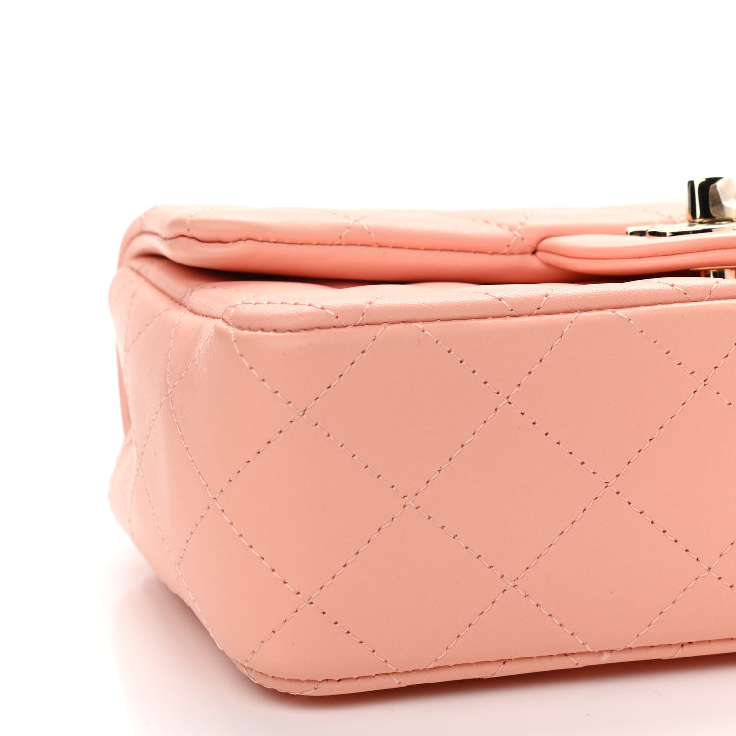 Chanel Lambskin Quilted Mini Rectangular Flap Light Pink 8 of 9