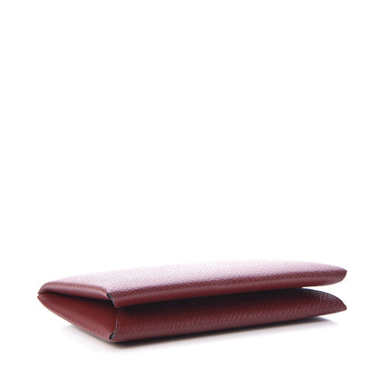 Hermes Epsom Calvi Card Case Rouge Grenat 4 of 8