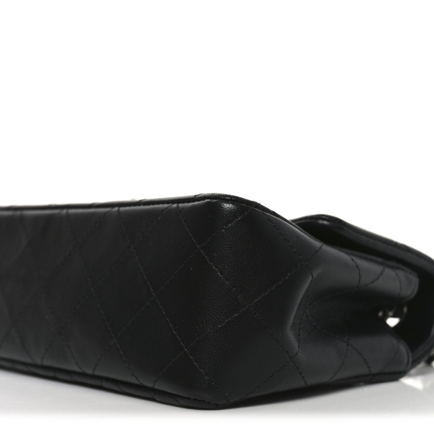 Lambskin Quilted Mini Rectangular Flap Black