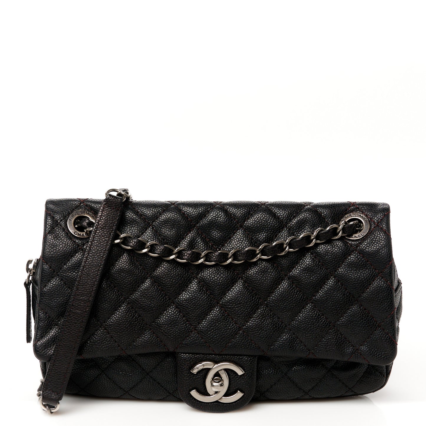 Caviar Quilted Small Chic Flap Black