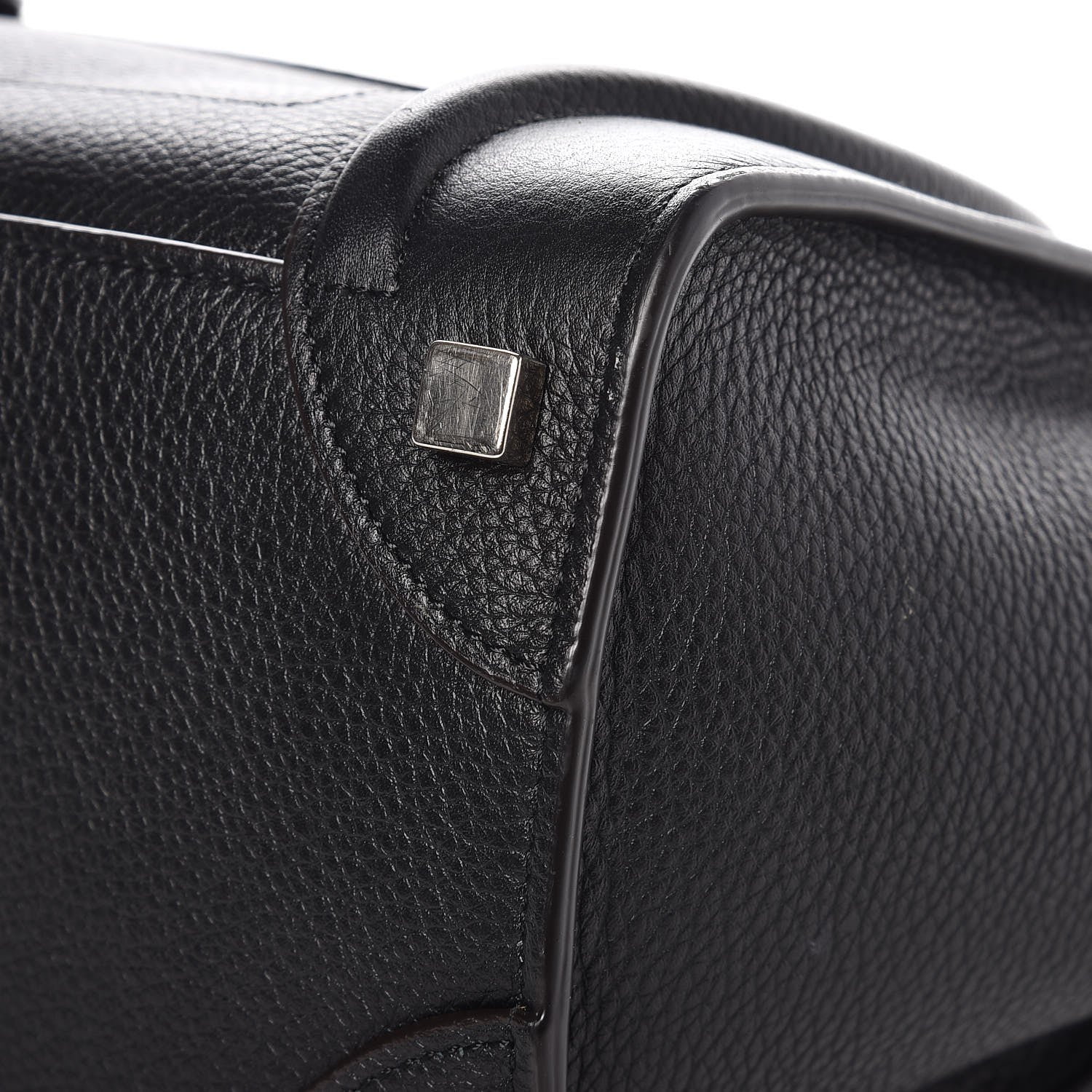 Celine Drummed Calfskin Micro Luggage Black 10 of 10