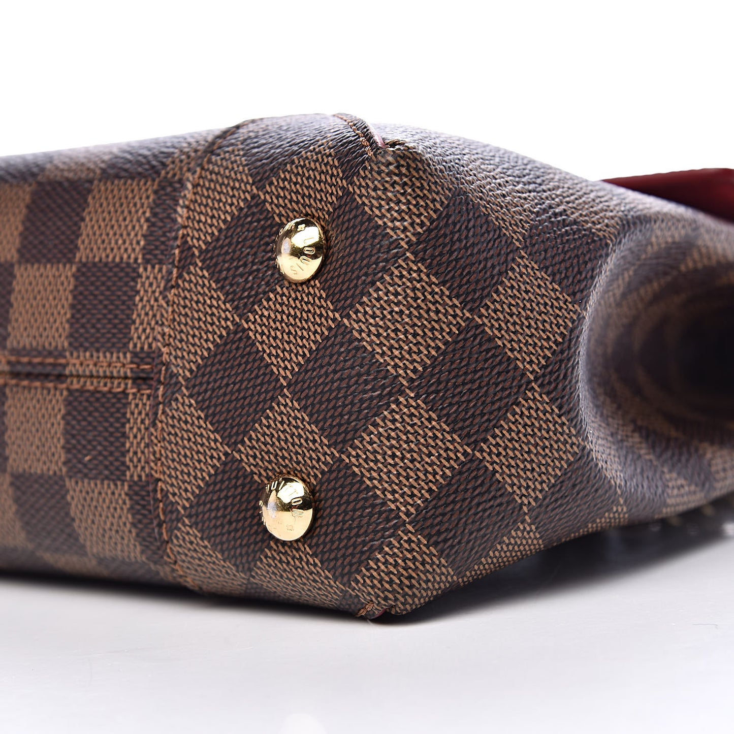 Damier Ebene Caissa Clutch Cherry