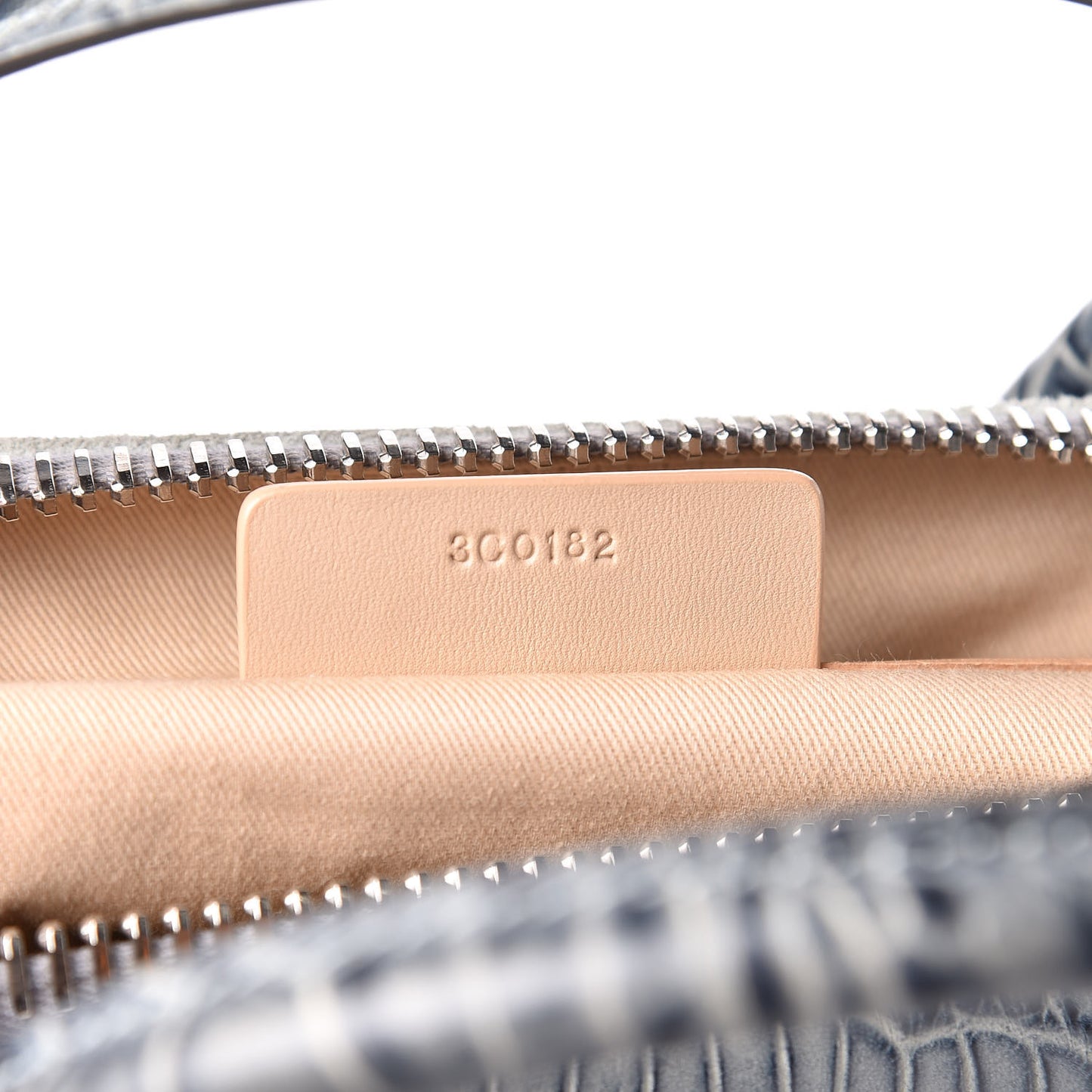 Calfskin Crocodile Embossed Medium Antigona Blue