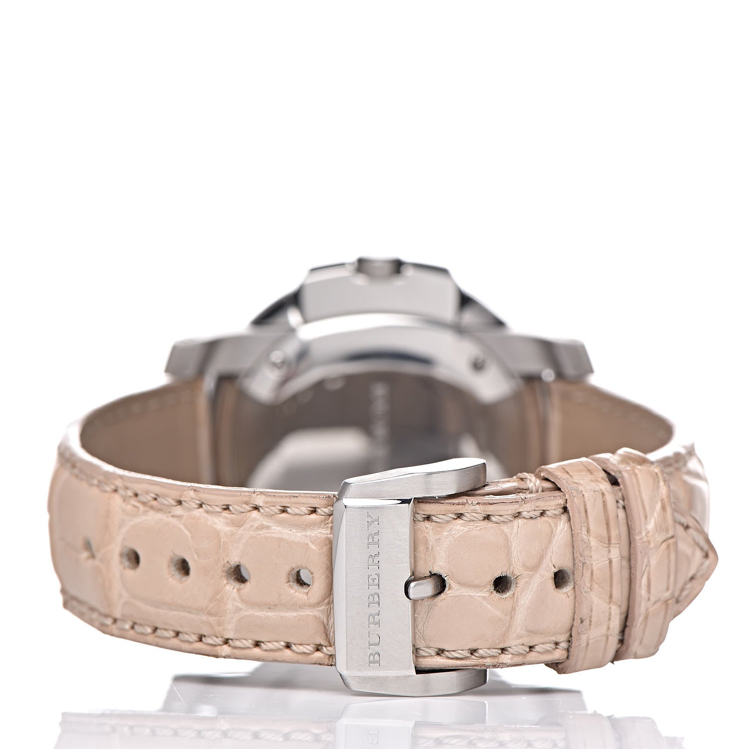 Burberry Stainless Steel Alligator Diamond Bezel 38mm The Britain Quartz Watch Champagne BBY1400 4 of 9
