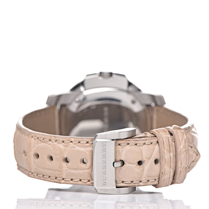 Burberry Stainless Steel Alligator Diamond Bezel 38mm The Britain Quartz Watch Champagne BBY1400 4 of 9