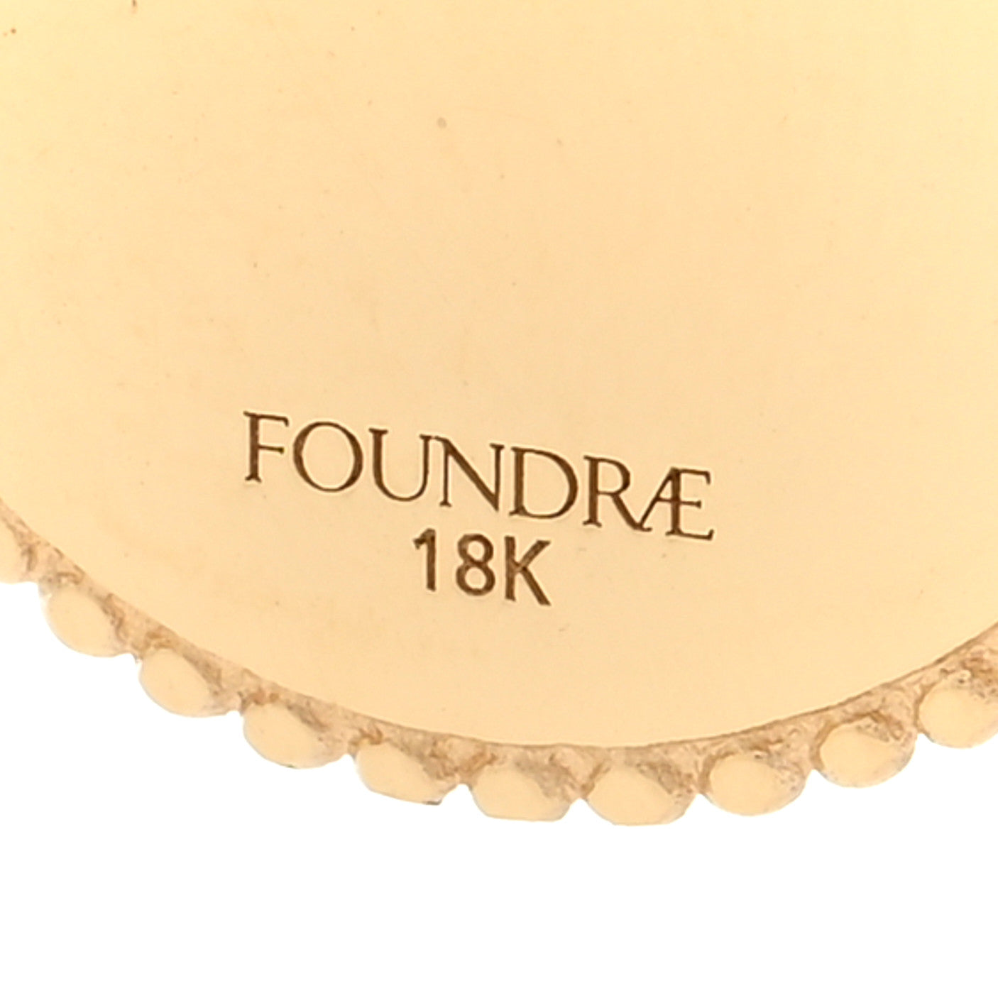 Foundrae 18K Yellow Gold Diamond Small Karma Medallion Pendant 3 of 3