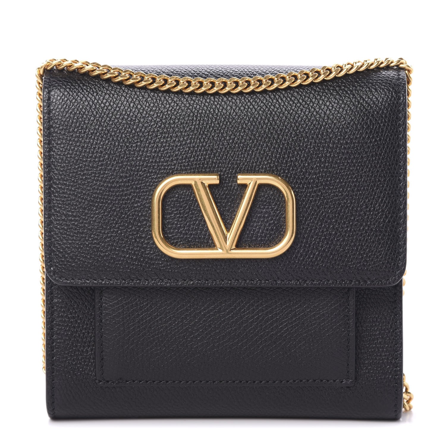 Valentino Garavani Calfskin VLogo Crossbody Bag Black 1 of 9