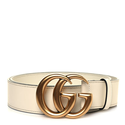 Gucci Calfskin Double G 40mm Belt 100 40 Mystic White 1 of 6
