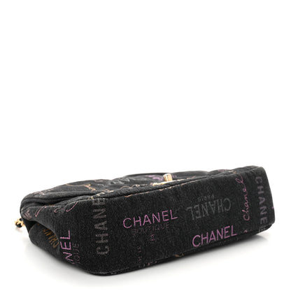 Chanel Denim Quilted Denim Mood Large Flap Black Multicolor 4 of 12