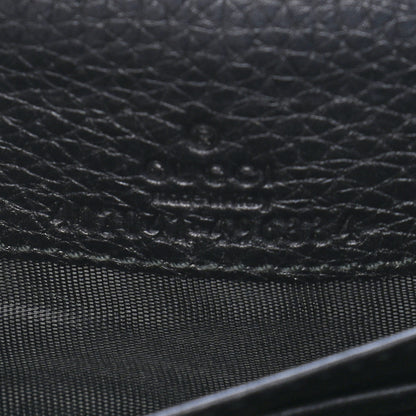 Gucci Pebbled Calfskin Soho Wallet on Chain Black 6 of 9