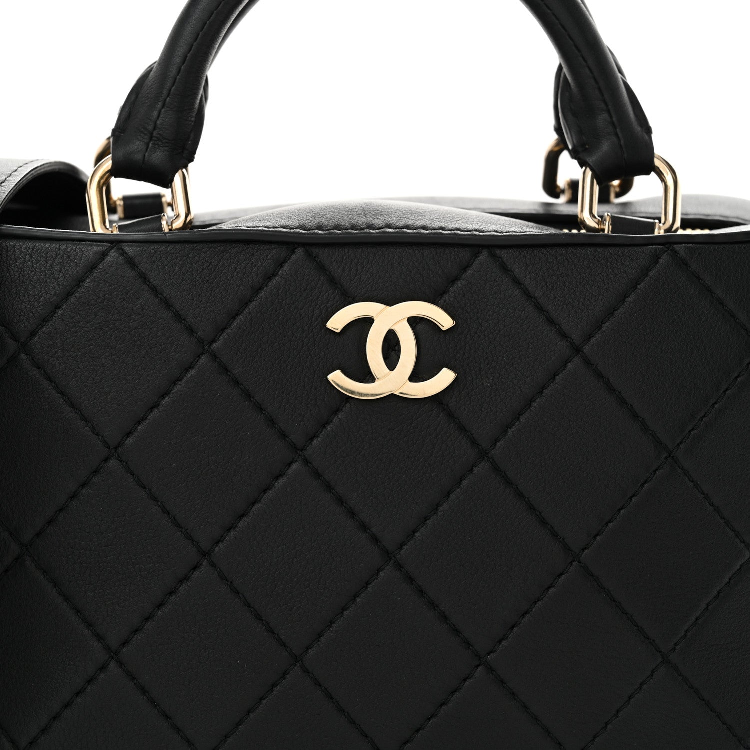 Chanel Calfskin Quilted Travel Kit Vanity Case Black 8 of 11