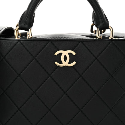 Chanel Calfskin Quilted Travel Kit Vanity Case Black 8 of 11