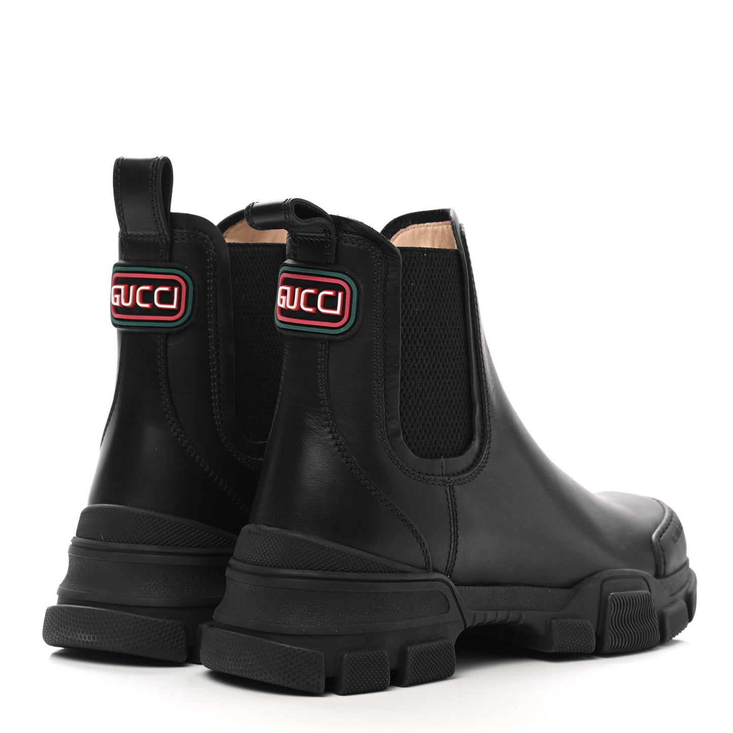 Calfskin Logo Ankle Boots 36.5 Black