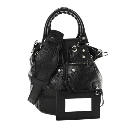 Balenciaga Agneau Giant 12 Silver Hardware Mini Pompon Black 1 of 10